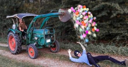 Foto: Wasserbomben Challenge für Flo auf YouTube (@flowesterm). (Quelle: Lucky Shareman)