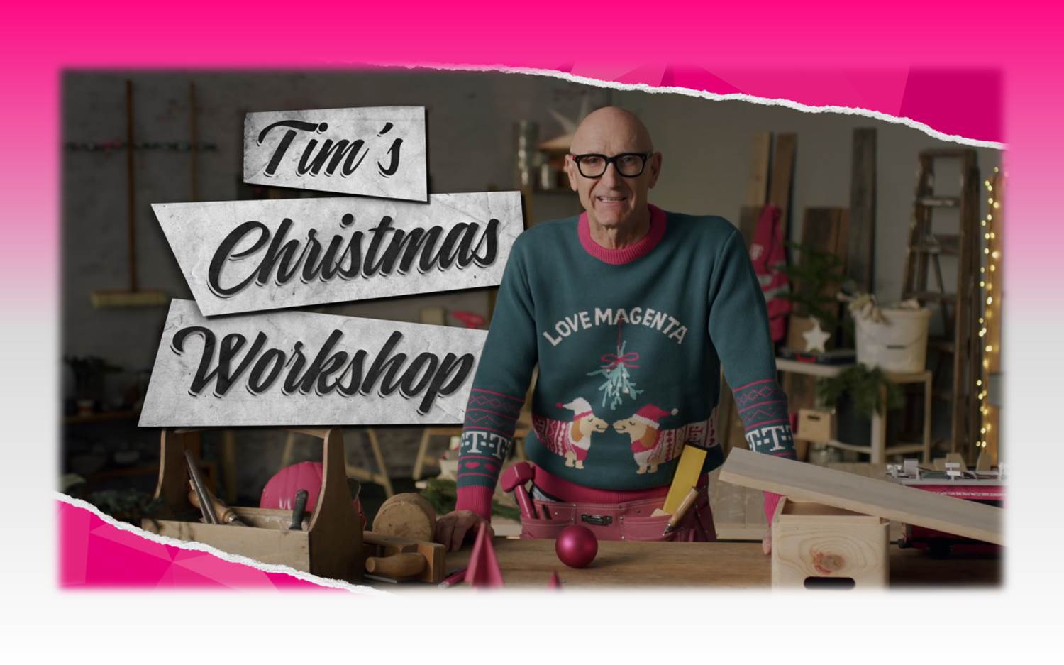 Tim's Christmas Workshop – Telekom CEO Weihnachtsvideo 2023 mit Tim Höttges (Bildquelle: Telekom)