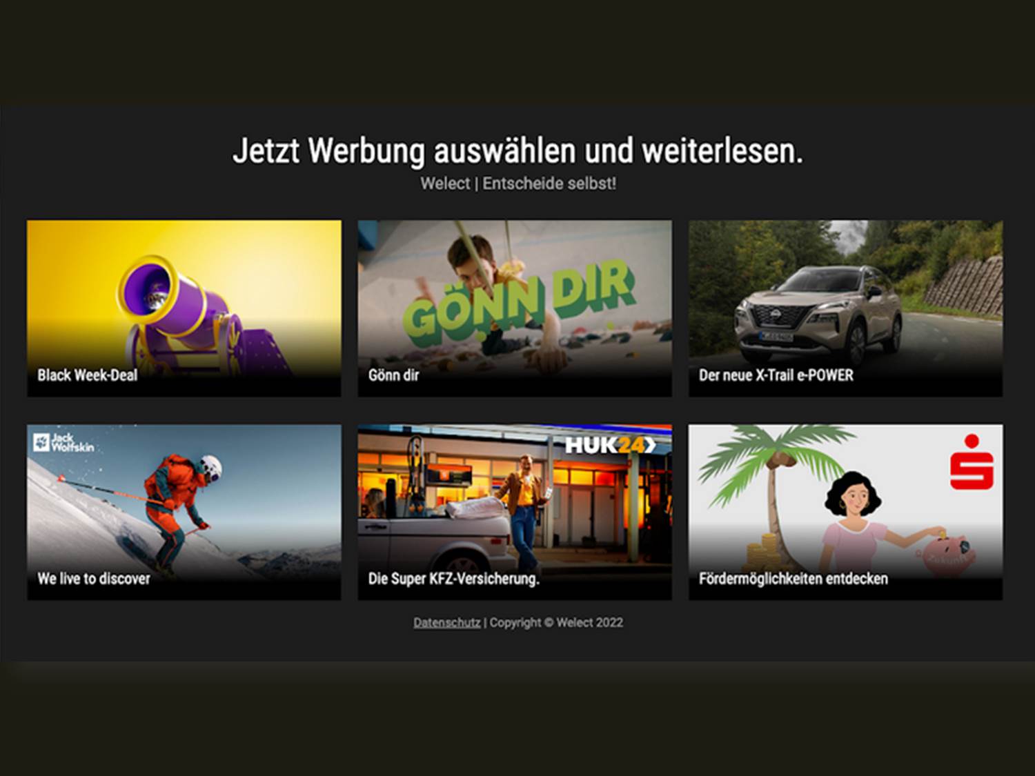 Jack Wolfskin Shoppable Video Ad, via Welect, in der Allgäuer Zeitung Online
