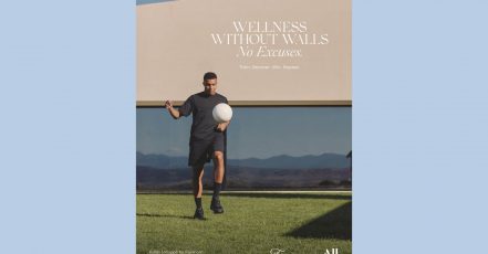 Wellness Without Walls – Motiv der neuen Fairmont-Kampagne mit Markenbotschafter Mbappé (Copyright: Fairmont)