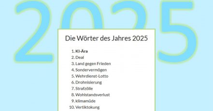 Die Top 10 Wörter des Jahres 2025, Gesellschaft für deutsche Sprache e.V. (Quelle des Rankings: gfds.de/worter-des-jahres-2025 / Bild-Collage: marketingScout.com Redaktion)