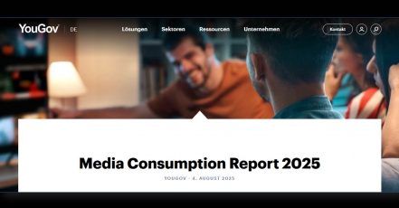 Media Consumption Report 2025, YouGov August 2025 (Screenshot der Downloadseite v. 11.08.2025)