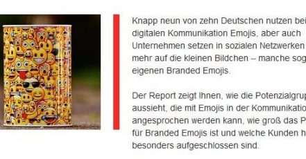 Screenshot: YouGov Report "Emojis in der Unternehmenskommunikation"
