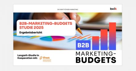 Visual zur bvik Studie – B2B-Marketing-Budgets 2025 (Copyright: Bundesverband Industrie Kommunikation e.V.)