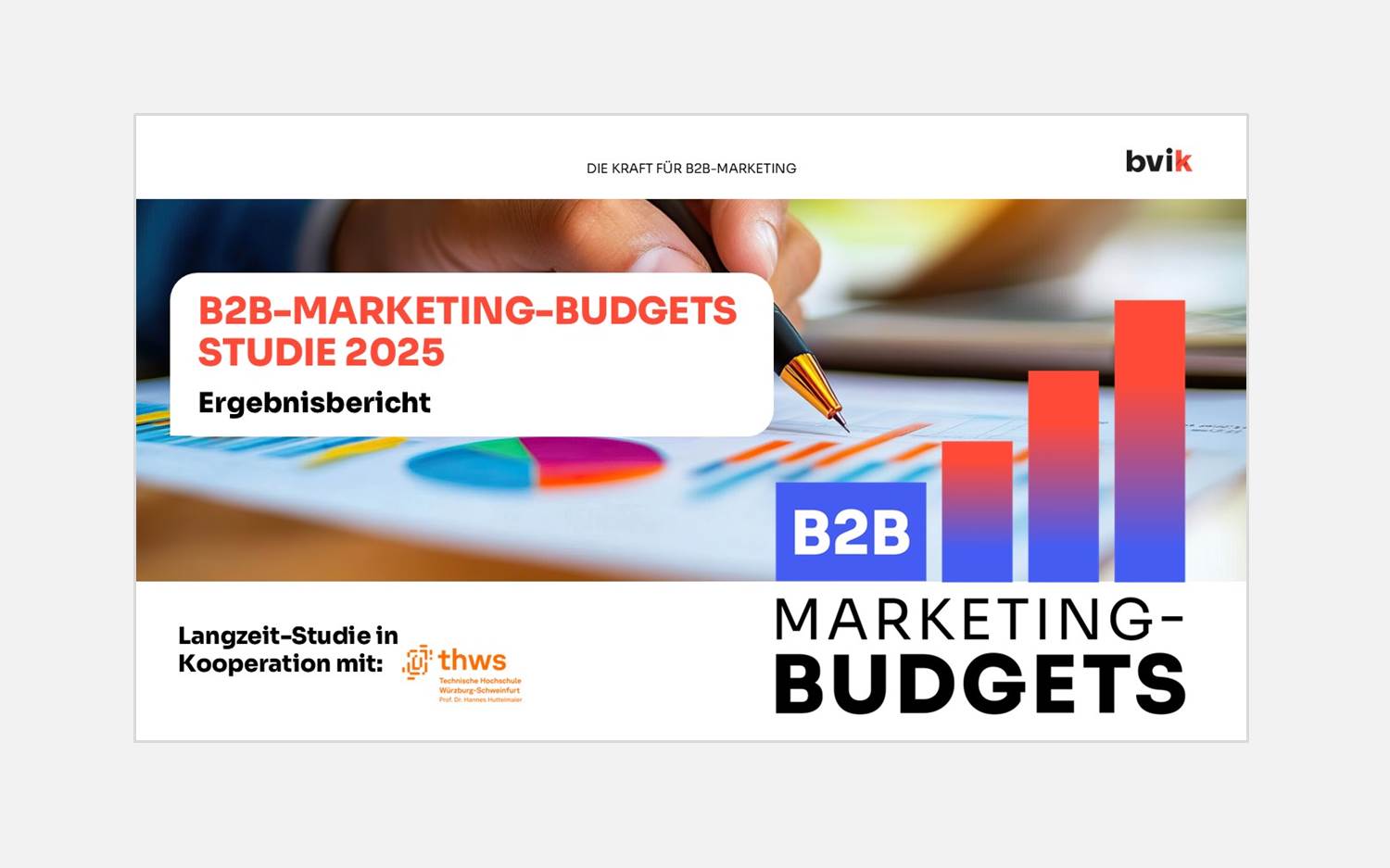 Visual zur bvik Studie – B2B-Marketing-Budgets 2025 (Copyright: Bundesverband Industrie Kommunikation e.V.)