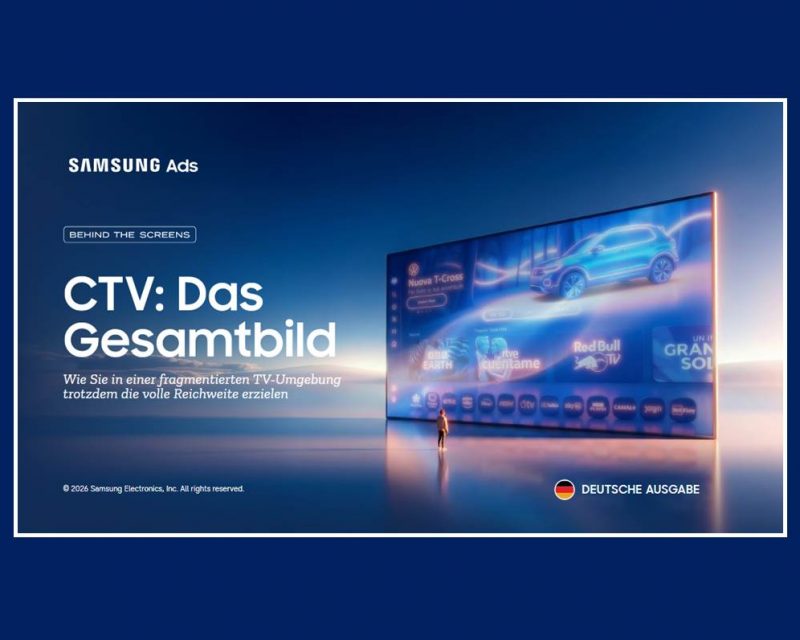 Cover der Behind-the-Screens-Studie-2026 von Samsung Ads (Quelle / Copyright: Samsung Ads)