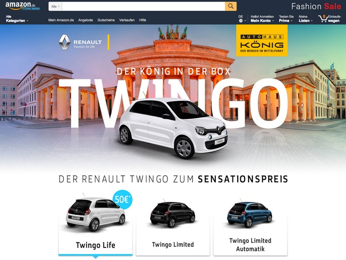 Landingpage_Autohaus Gotthard König GmbH_ amazon.de_Screenshot | Quelle: obs/Autohaus Gotthard König GmbH