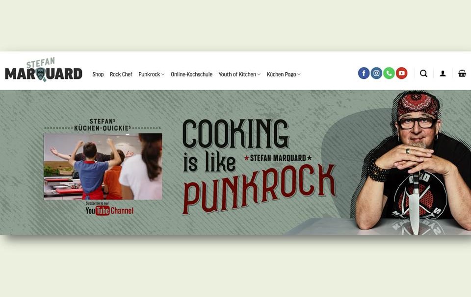 Bild: Screenshot der Stefan Marquard Website, über die auch die Kochschule erreichbar ist.