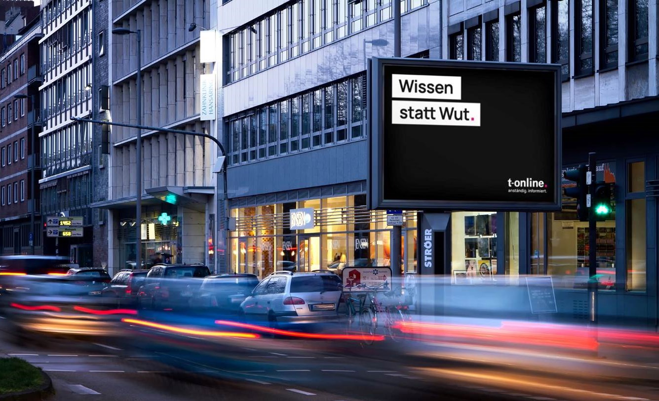 t‑online – anständig.informiert Kampagne 2025 (Copyright: t‑online / Ströer)