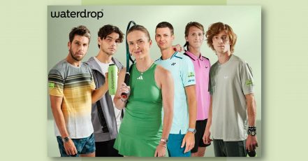 Das Microdrink Unternehmen waterdrop gewinnt sechs Top Tennis-Profis als Markenbotschafter und Kapitalgeber; im Bild (v.l.n.r.) Cameron Norrie, Taylor Fritz, Elina Svitolina, Hubert Hurkacz, Sebastian Korda, Andrey Rublev. Bildrechte: waterdrop®